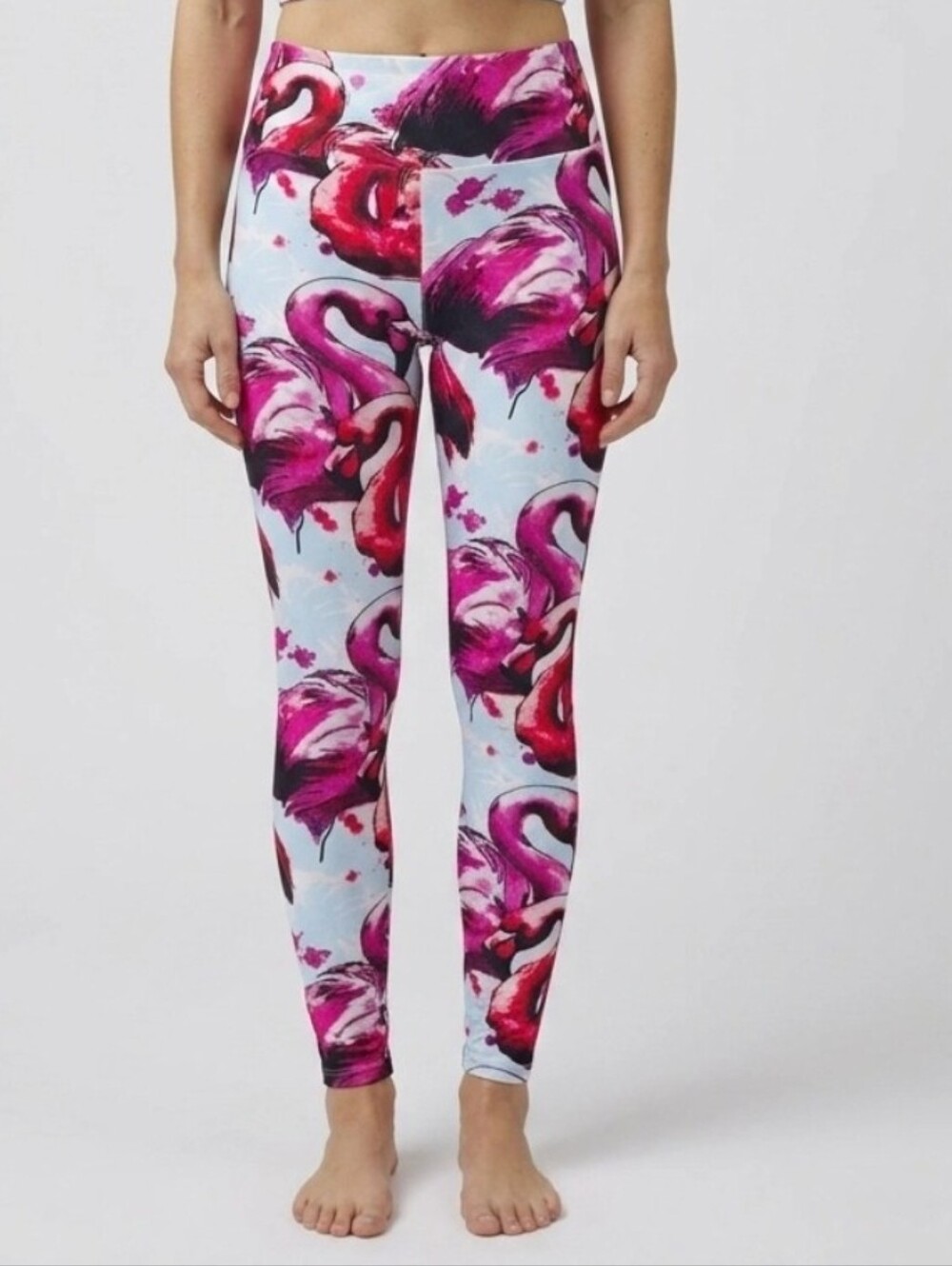 LULAROE TC FLAMINGO PRINT LEGGINGS